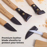 Schaaf Wood Carving Tools Deluxe Wood Carving Kit | Includes Detail Knife, Chip Carving Knife, Sloyd Wood Carving Knife, Spoon Carving Kit | Adult Schaaf Wood Carving Tools