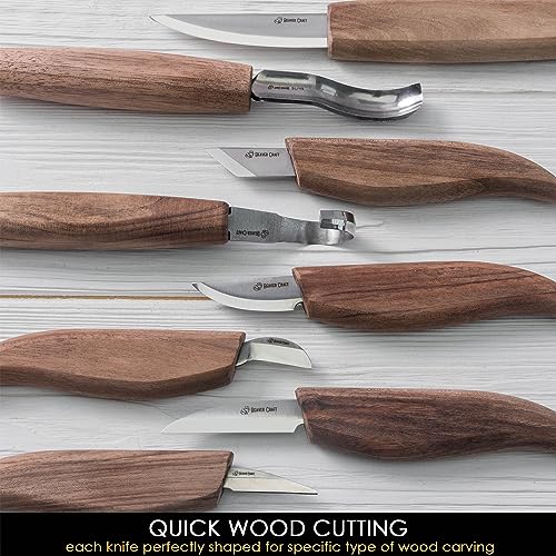 BeaverCraft Deluxe Wood Carving Kit S18X - Wood Carving Knife Set - Sp –  WoodArtSupply