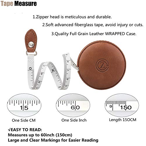 Sewing Tape Measure, Medical Body Cloth Tailor Craft Dieting Measuring Tape, 60 Inch/1.5M Dual Sided Retractable Ruler with Push Button Round(1 Pack, - WoodArtSupply