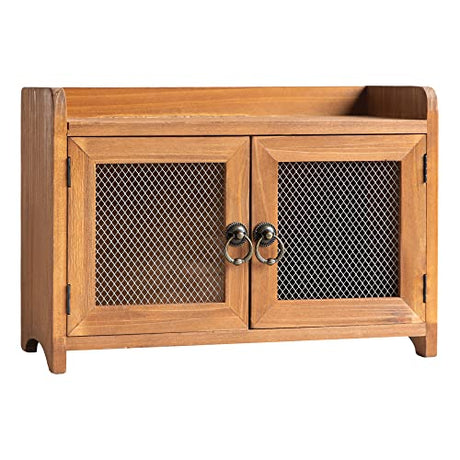COLLECTIVE HOME - Storage Cabinet, Mini Countertop Cabinet, Wood Organizer for Kitchen Living Room Bedroom Bathroom Office with Magnetic Door, 14.5 x COLLECTIVE HOME