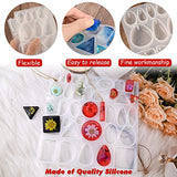 Resin Jewelry Molds, Jewelry Molds for Resin Casting, Silicone Molds for Epoxy Resin, Pendant Mold for DIY Gem Cabochon Pendant, Earring, Necklace Actvty