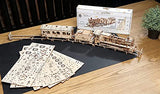 UGEARS Harry Potter Hogwarts Express 3D Puzzles for Adults to Build - Model Kits for Building Toy Train Set - 3D Wooden Puzzle Includes Train, UGEARS