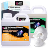 LET'S RESIN Polyurethane Resin, 60oz 2 Part Casting Resin, Fast Cured Resin within 10 Minutes, Ultra Low Viscosity & Low Odor Pourable Liquid Plastic LET'S RESIN