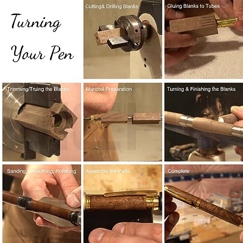 DICHA Wood Pen Blanks for Turning-Pen Blanks for Woodturning Burl-Black Walnut,Hard Maple,Merbau,Cherry,Beech,Purple heart-3/4" x 3/4" x 5" (30 Pack) DICHA