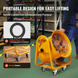 VEVOR Portable Blower Explosion Proof Utility Fan 16 inch, 4240 CFM Heavy Duty Cylinder Exhaust Fan With 16.4ft Power Cord - No Plug, Industrial VEVOR