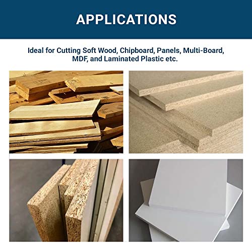 Benchmark Abrasives 8" 64 Tooth, TCT Wood Cutting Saw Blade for General Purpose Cutting & Trimming of Softwoods, Hardwoods, Long Lasting Blades, Use Benchmark Abrasives