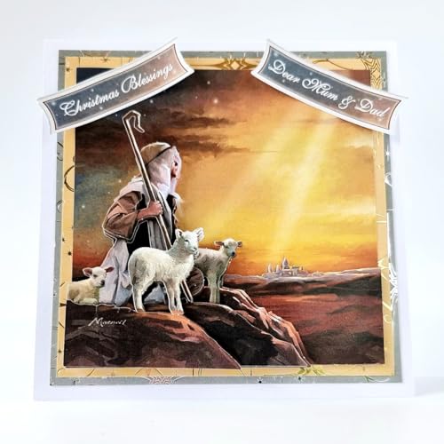 Katy Sue Nativity-Themed Paper Tole 3D Die Cut Decoupage Selection Pack. Contains 12 Die-Cut Sheets in Letter Size (4 Designs, 3 Copies of Each Katy Sue