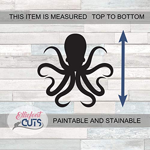 Octopus Wood Cutouts for crafts, Laser Cut Wood Shapes 5mm thick Baltic Birch Wood, Multiple Sizes Available Elliefont Styles