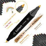Caliart Alcohol Markers, 100 Colors Dual Tip Art Markers Sketch Markers Pens Permanent Alcohol Based Markers with Case for Adult Kids Halloween Caliart
