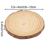 ZEONHEI 30 Pcs 3.5-4 Inches Natural Wood Slices, Unfinished Wood Slices Bulk for Crafts Wood Kit Circles Crafts Tree Slice with Bark for DIY Crafts ZEONHEI