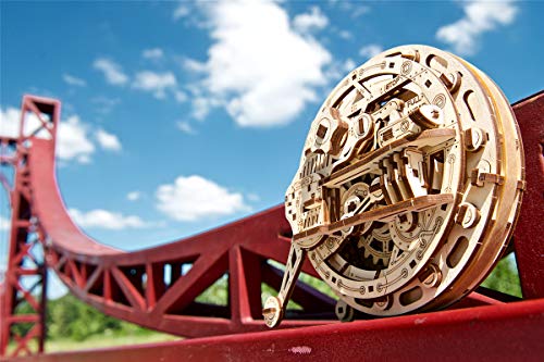 UGEARS Mechanical Monowheel 3D Puzzle Kit | Movable Unicycle Wooden Puzzle Craft Set and Thinking Task for Adults | 3D Model Kit Made of Wood Idea UGEARS