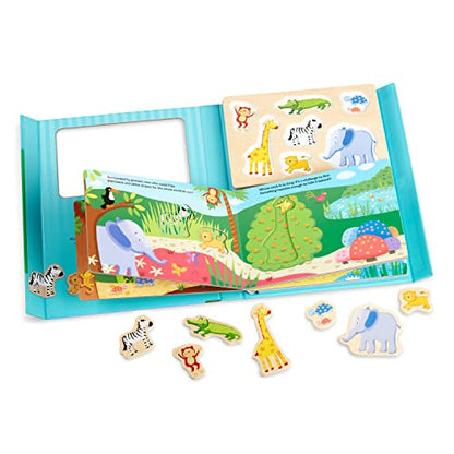 Melissa & Doug Book & Puzzle Play Set: in The Jungle - WoodArtSupply