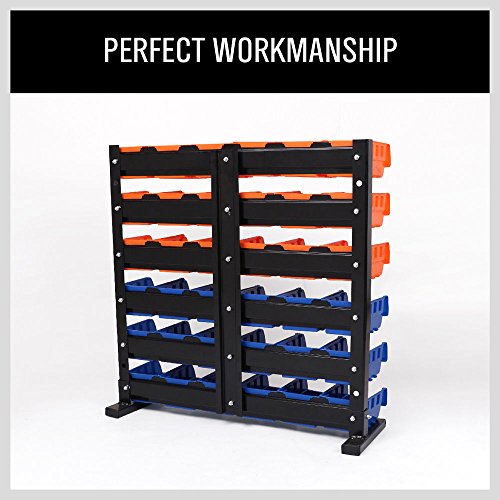 HORUSDY Storage Bins Parts Rack 36Pcs Bin Organizer Garage Plastic Shop Tool, Tools for Men Tools Gif HORUSDY