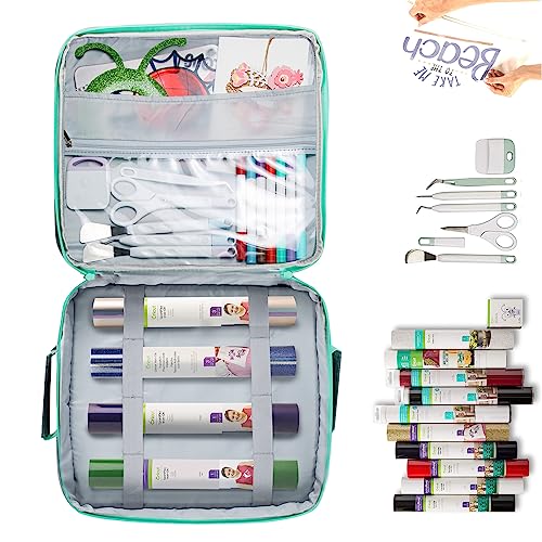 MYBAGZING Double-Layer Carrying Case for Cricut EasyPress 2(9X9), Sturdy Heat Press Bag, Cricut Storage Case With Pockets for Cricut Accessories, MYBAGZING