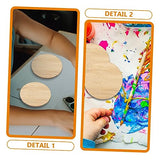 Operitacx 10pcs Round Bamboo Unfinished Bamboo Chips Premium Unfinished Slices Unfinished Round Chips Circle Blank Cutouts Painting Materials Operitacx
