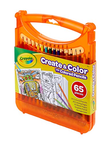 Crayola Colored Pencils Coloring Art Case with Coloring Pages, Gift For Kids, Ages 4, 5, 6, 7, 8, Packaging May Vary Crayola