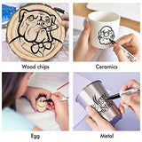 Shuttle Art Permanent Markers, 50 Pack Black Permanent Marker set,Fine Point, Works on Plastic,Wood,Stone,Metal and Glass for Doodling, Marking Shuttle Art