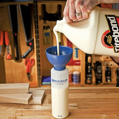 Rockler Wood Glue Applicator Set – Wood Working Glue Bottle (8oz) w/Glue Spout & Red Cap, Glue Line Centering Attachment, Silicone Glue Brush, & More - WoodArtSupply