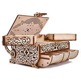 Wood Trick Treasure Box 3D Wooden Puzzle for Adults and Kids to Build - Cute & Neat Design - with Shimmering Crystals - Store Your Jewelry - DIY Gift Wood Trick