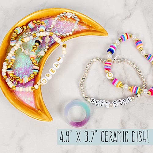 STMT D.I.Y. Resin Jewelry Dish Kit, Epoxy Resin Jewelry Dish Kit, Creative Resin Craft Kit for Beginners, Create Your Own Trinket Tray Dish, Great STMT