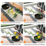 3PCS Flower Frog Holder/Round Flower Fixed Tools with Brass Needle,3 Sizes Flower Arrangement Pin for Garden Home Decoration(0.9inch 1.34inch TonJin