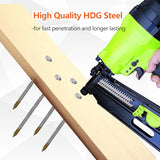 SITLDY 34 Degree Framing Nails 4 Sizes (2"+2-1/2"+3.0" Ring+3-1/2" Smooth), Offset Round Head Hot Dipped Galvanized Paper Tape Strip Nails, 80 per SITLDY