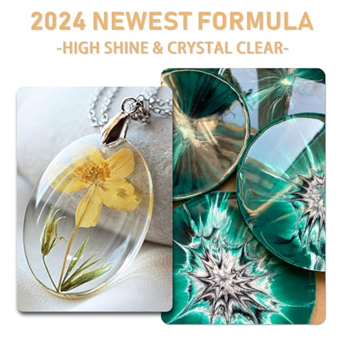 Puduo Epoxy Resin Kit 72OZ，Newly Formulated Crystal Clear Epoxy Resin，Strong, Bubble-Free, Anti-Yellowing Art Resin That，Suitable for Casting, DIY, Puduo