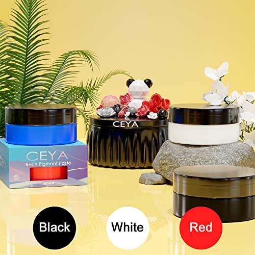 Ceya White Resin Pigment Paste, 3.5oz/100g Epoxy Dye Pigment Opaque Epoxy Resin Tint Higher Concentrated Colorant for Resin Coloring, Crafts ceya