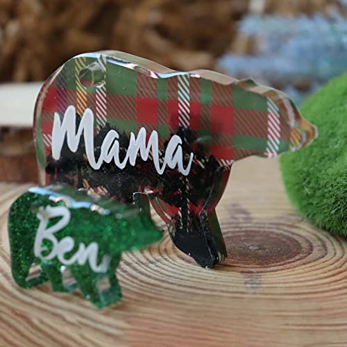 Mama and Baby Keychain Resin Silicone Molds Set with Key Chain Rings Alpaca Bear Elephant for Epoxy Jewelry Casting Kit 18-Count FUNSHOWCASE