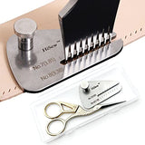 Hisew- Leather Stitching Punch Aid Pulling Plate and Scissor Kit, Diamond Lacing Chisel or Pricking Iron Aid Mate, Leather Craft Work Tools Hisew
