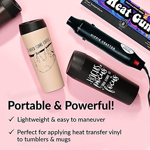 Craft Heat Gun for Crafts 2 Speed Small Heat Gun for Resin 300W Mini Hot Air Art Torch Tool for Polymer Clay Dryer Candle Making Shrink Wrapping HIPPIE CRAFTER