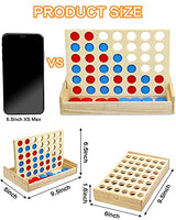 JOYPRO Wooden 4 in a Row Game, Kids Board Games for Kids 5 6 8 10 12 Year Olds, Travel Games for Kids and Adults, 2 Player Classic Family Board Games JOYPRO