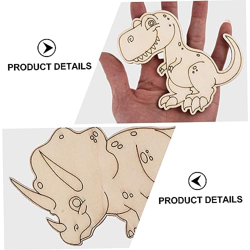 COHEALI 6 Sets DIY Dinosaur Wood Piece Dinosaurs Cutouts Kids Dinosaur Toys Unfinished Wood Cutouts Dinosaur Wood Craft Kids Educational Toys Kids COHEALI