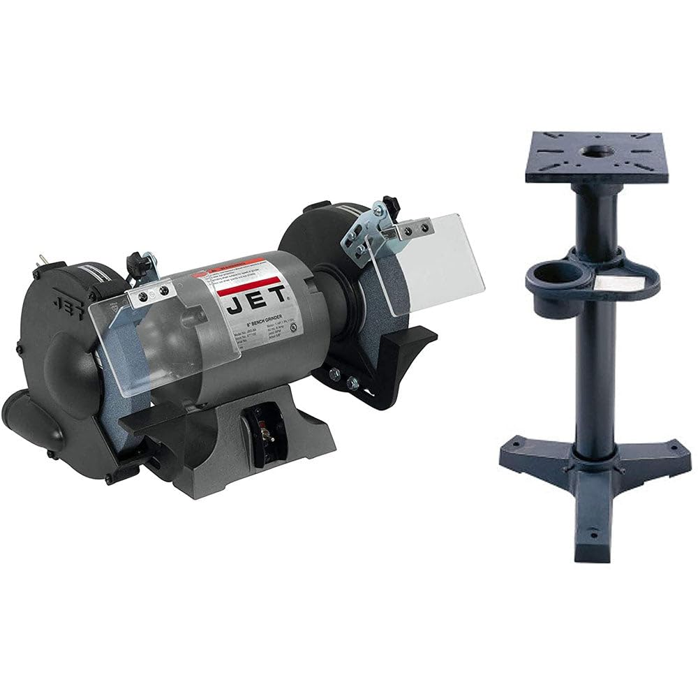 Jet Tools - JBG-8A, 8" Shop Grinder & JPS-2A Stand (577102K),Black,grey Jet