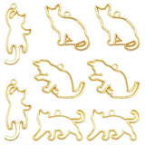 WAY DENG 12 Mix Metal Alloy Open Back Bezel Frame Charm Cat Gold Epoxy Pressed Flower UV Resin Mold Earring Necklace Pendant Dangle Jewelry Crafts WAY DENG