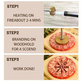 Customizable Brass Branding Iron for Burger Buns and Food Art TPFOON