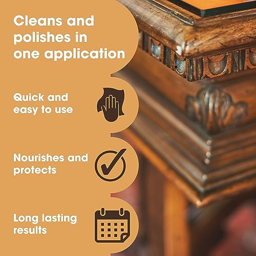 Furniture Clinic Premium Beeswax Polish (6.8oz/200ml) | Condition, Restore, Protect, & Waterproof Wood Furniture, Cabinets, and More | Natural Wax Furniture Clinic