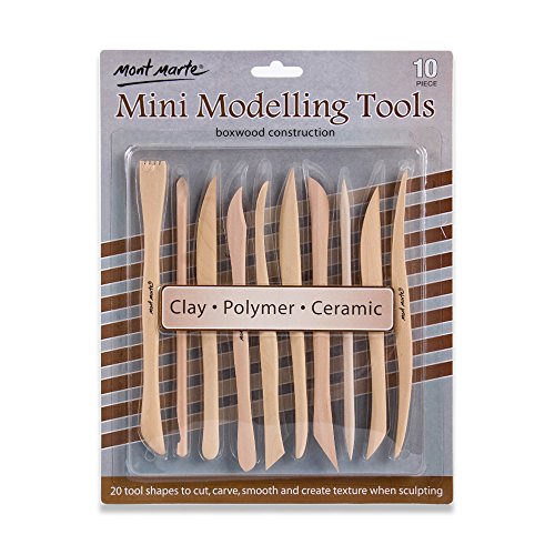 Mont Marte Polymer Clay Tools Pottery Tools Clay Sculpting Tools for Sculpting 10 pces, 3 Pack - WoodArtSupply