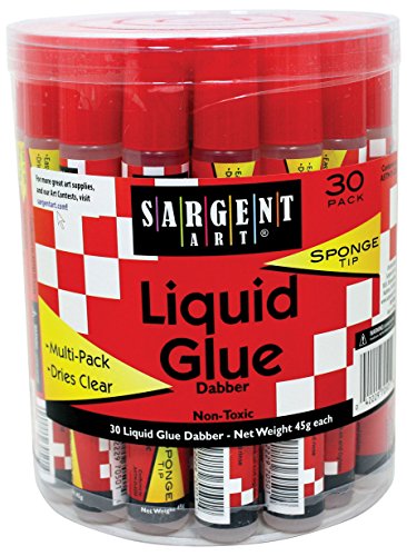 Sargent Art 97-0501 30ct Liquid Glue Dabber Bucket Pack, Red Sargent Art