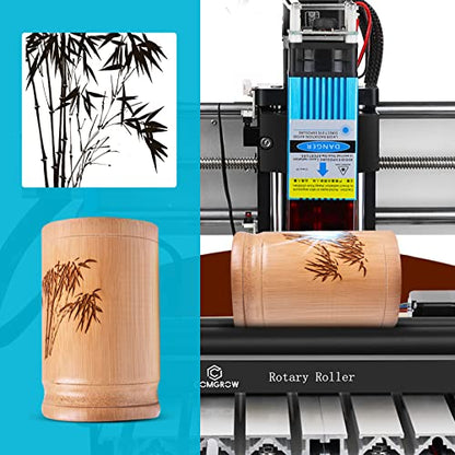 Comgrow Laser Rotary Roller, Laser Engraver Aluminum Y-axis Rotary Roller Engraving Module for Engraving Cylindrical Objects Cans, with 8mm-86mm