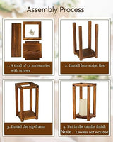 Wedding Lantern Centerpiece, 4 Set Rustic Wedding Table Decoration, Wooden Lantern Wedding, Wooden Candle Holder, Country Barn Wedding Gift, Gloserin