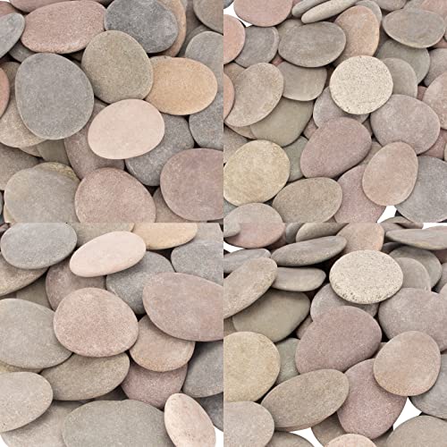 [About 95 PCS - 100 PCS](18 Pounds) Painting Rocks,River Rocks,2.2"-3.5" Craft Rocks,Flat Rocks,DIY Stones,Smooth Rocks,Rock Painting,Rocks for Arts CFKJ