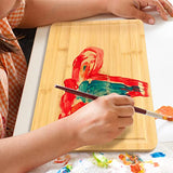 12 Pack Bulk Plain Bamboo Cutting Board Set 12 x 8 Inch Kitchen Chopping Boards Rectangular Blank Cutting Board Wood Crafts Serving Board for DIY Patelai