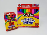 Back to School Supplies Bundle with Tissue, Markers, Pencils, Sharpeners, Crayons, Erasers, Glue Sticks, Earbuds, Poly Prong Folders, Ruler, Ruled Grand Bay Market