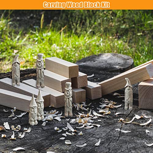Oungy 16PCS Wood Carving Blocks 6 x 1.5 x 1.5 Inch Unfinished Basswood Carving Blocks Carving Wood Blocks Wooden Carving Blocks Cubes for Carving Oungy