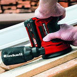 Einhell TE-RS Power X-Change 18-Volt Cordless 5-Inch 22,000-OPM Max Variable Speed Random Orbital Palm Sander w/Dust Collection Box, Dust Extraction Einhell
