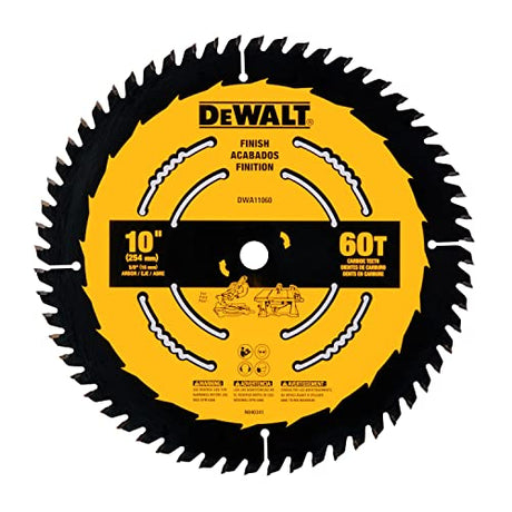 DEWALT Table Saw Blade, 10 in, 60 Tooth, Fine Finish, Ultra Sharp Carbide (DWA11060) DEWALT
