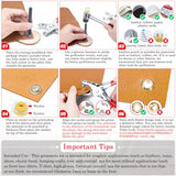 803Pcs Grommet Pliers Kit, 1/4 Inch 6mm Tool with 800 Metal Eyelets with Washers in Gold and Silver, Portable Grommet Hand Press kit for PAXCOO