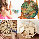 Round Wood Circles for Crafts 18 Inch,Ylibtool 5 Pack Unfinished Rounds Wood Discss Wood Sign Blank for Crafts, Door Hanger, Door Design, Wood YLIBTOOL