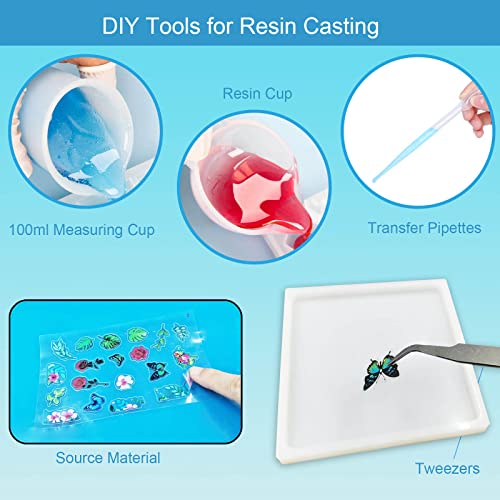 Resin molds, Silicone Kit for beginner, Silicone Molds for Epoxy Resin  Casting, Including Sphere, Cube, Pyramid and 3pcs Coaster Moulds-Round,  Square